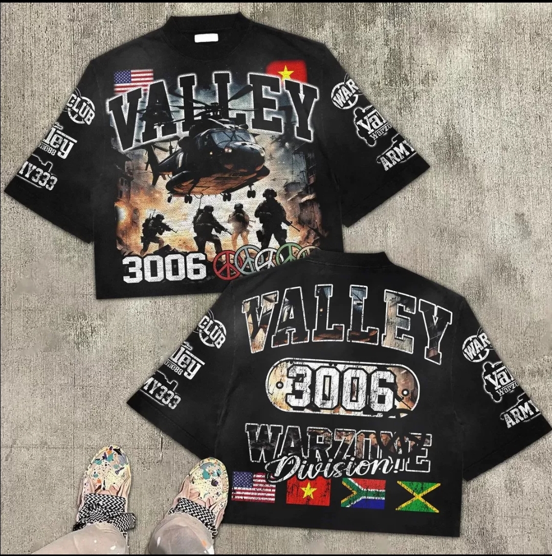 VALLEY Summer T-Shirt – All-Match Street Style Short Sleeve for Men